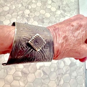 Tibetan Silver Cuff Bracelet... Unique is an understatement!